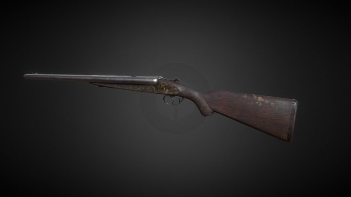 Double-barreled shotgun 3D Model