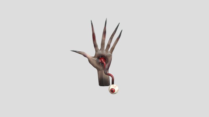 Scary Hand with eye 3D Model