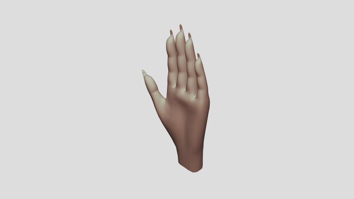 Anime Style Hand 3D Model