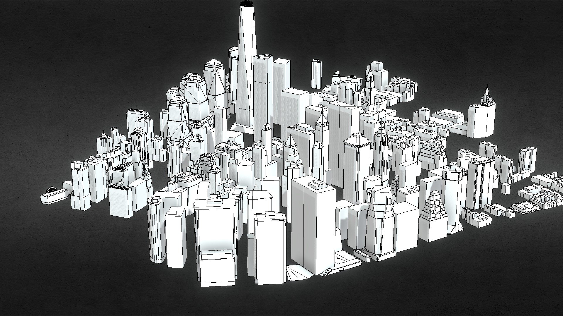 Lower Manhattan visualisation - Buy Royalty Free 3D model by 99.Miles ...