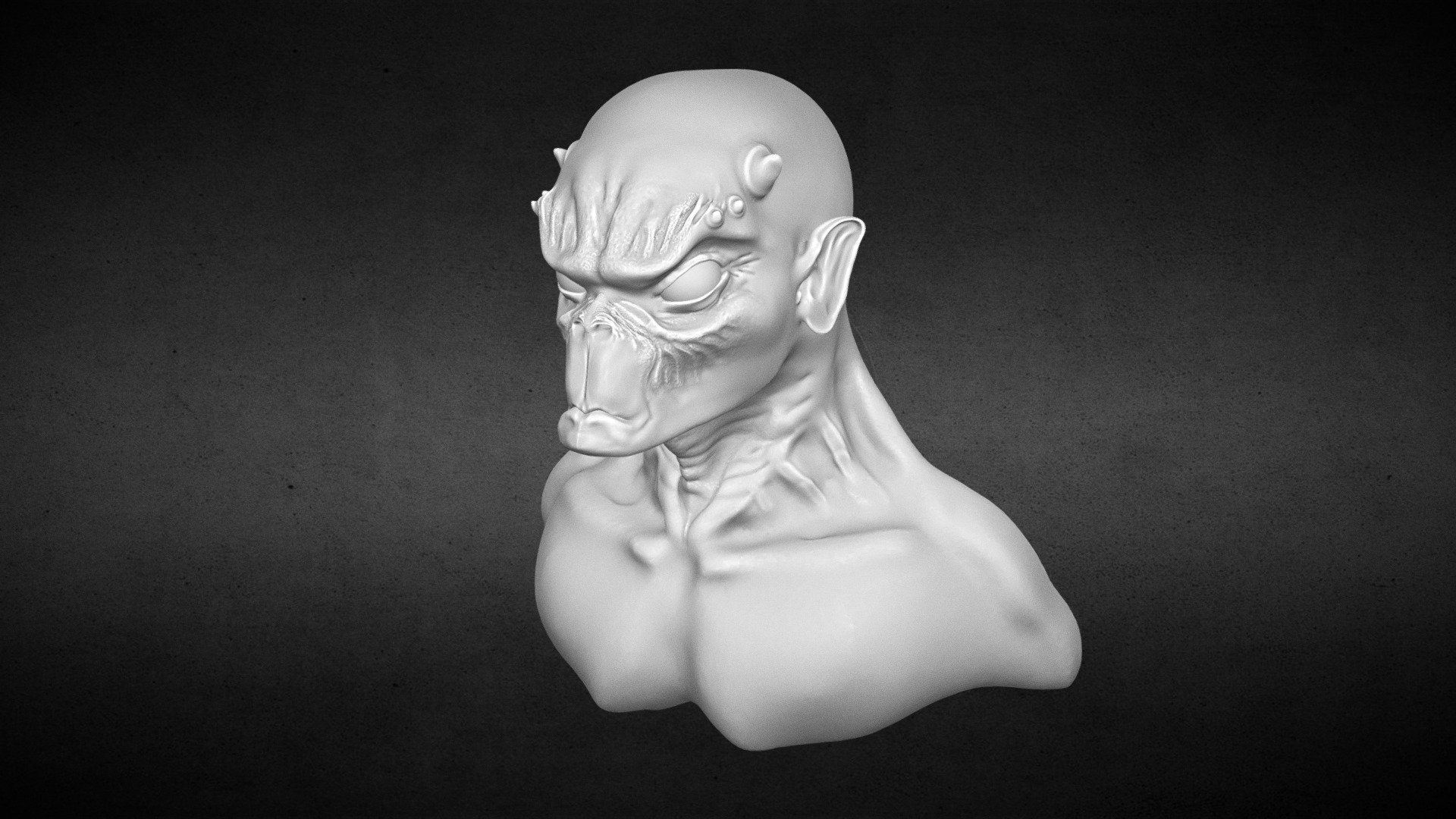Alien Head 1 - free model