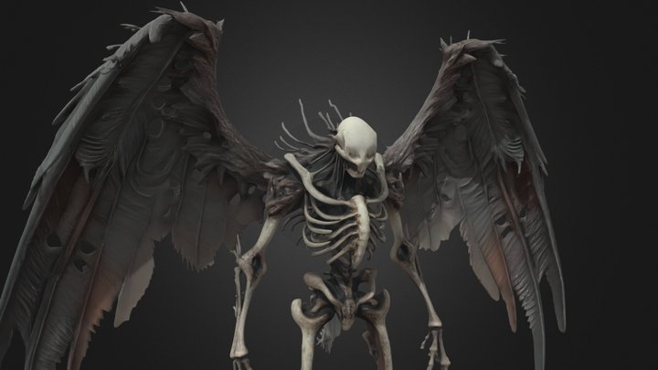 Terrifying Faceless Grim Reaper Hollow Wings