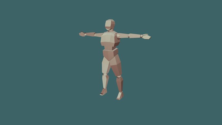 634230036 low polygon human (Thriller Part 3) 3D Model