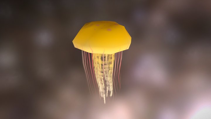Basic Animated Jellyfish 3D Model