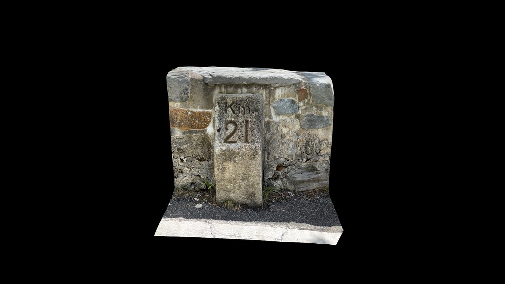 Milestone Klausenpass Km 21 von Altdorf