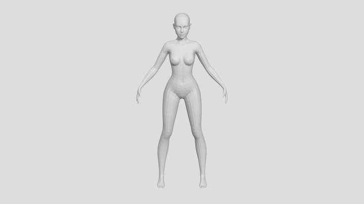 Woman Base Mesh 3D Model