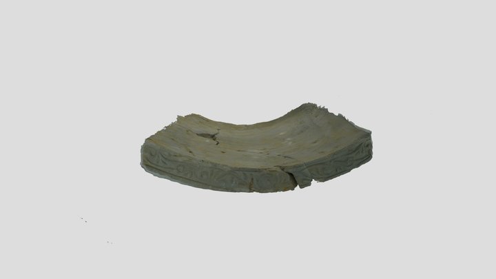 上野廃寺（和歌山市）　軒平瓦 – Modello 3D gratuito STL