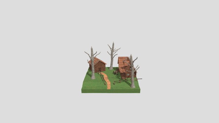DAE Diorama - Forest loner 3D Model