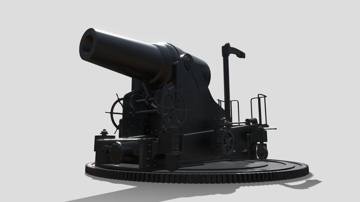 二十八糎榴弾砲(28 cm howitzer L/10) 3D Model