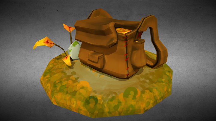 Coin Bag LowPoly 3D Model