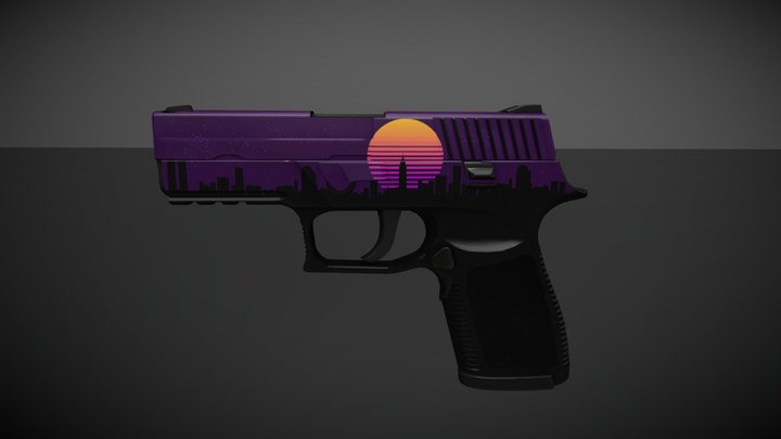 P250 | Retrowave 3D Model