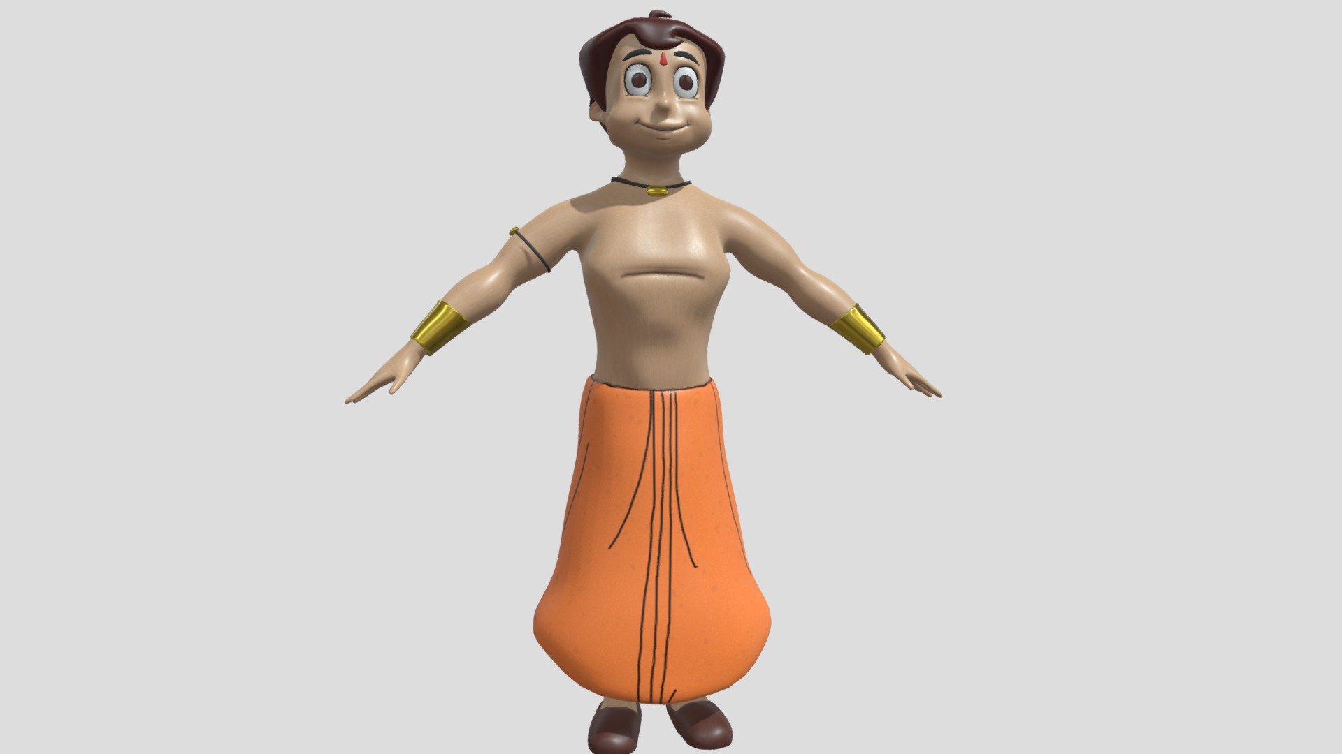 Chota Bheem Buy Royalty Free 3d Model By Arshad Irfan Arshad3954 721e678 Sketchfab Store 2609