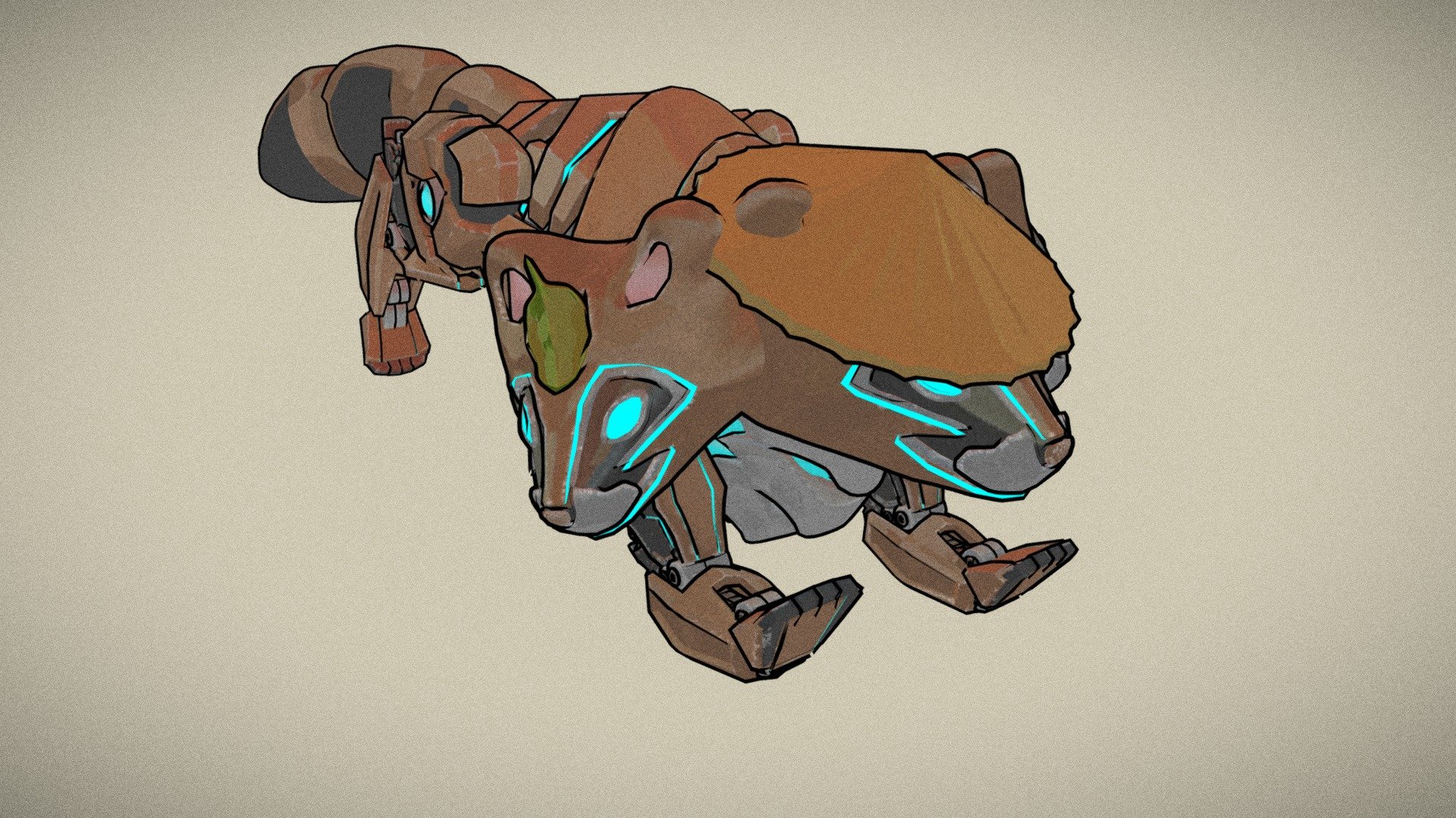 robotic / mechanical racoon tanuki - 3D model by etyore.tan [7221d80 ...