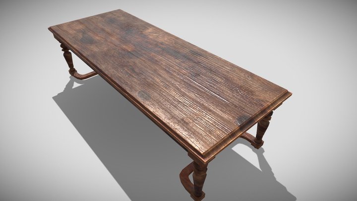 Colonial Table - Mesa Colonial 3D Model