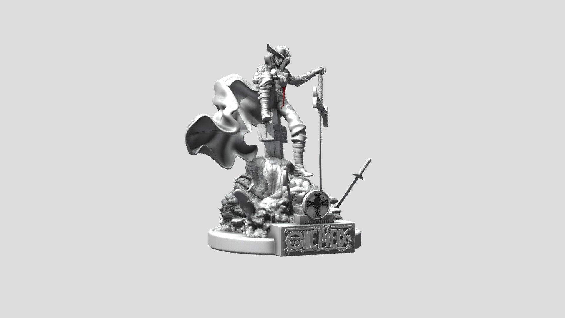 Free STL file Dracule Mihawk 🗡️・3D printable model to download