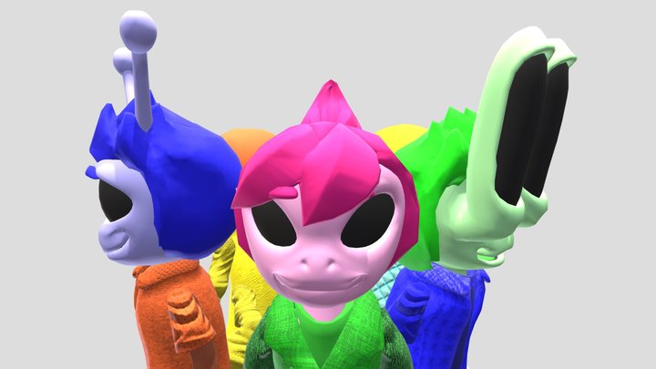 Salvagers; Civillian Adults 3D Model