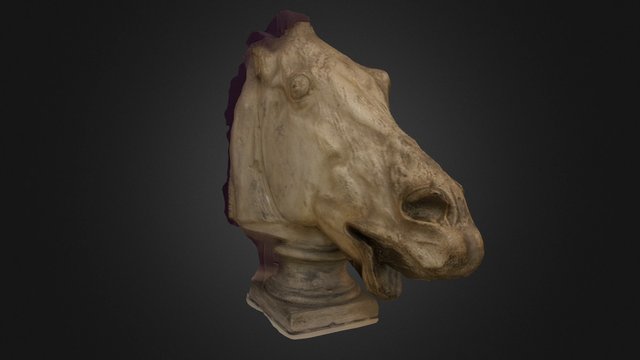 Horse Head Sculpture 3D Model