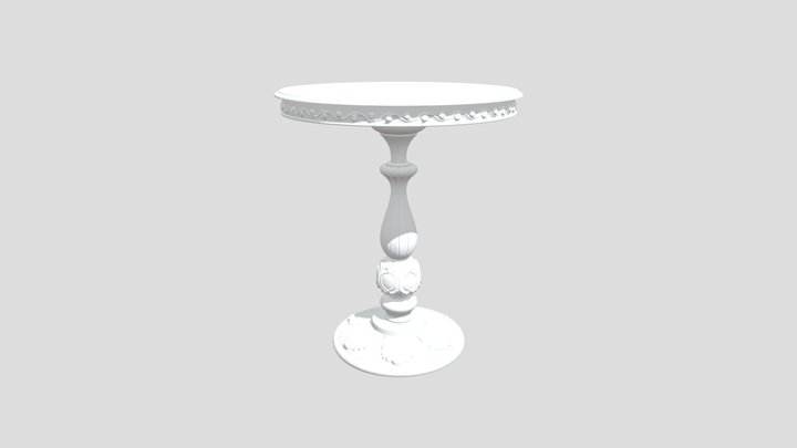 Round Tea Table 3D Model