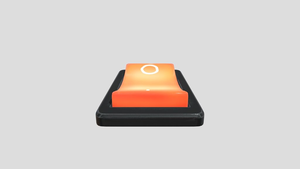 Orange On Off Switch Button