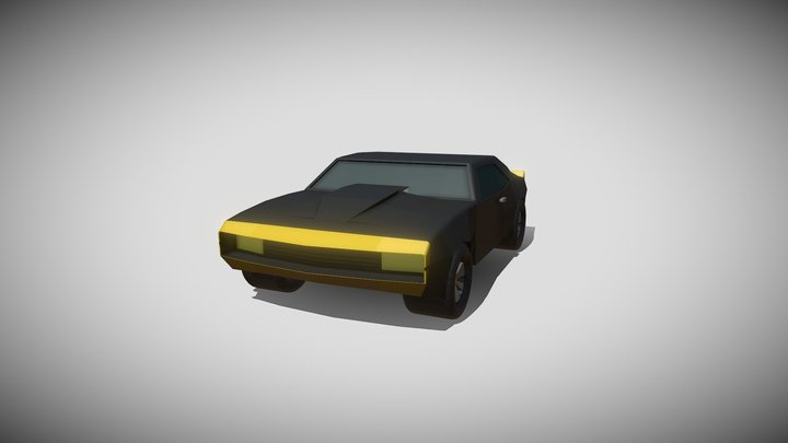 Chevrolet Camaro Still Bumblebee Low Poly 3D Model