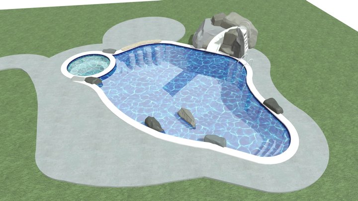 E-3 Lewis Pool & Spa Project 3D Model