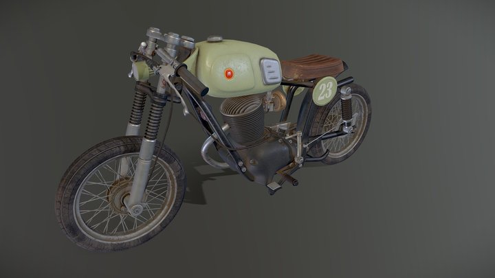 Gilera 106ss Motorcycle 3D Model