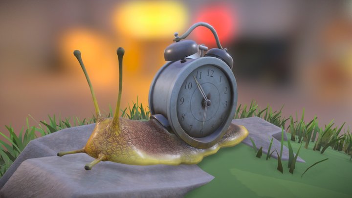 Clock Snail 3D Model