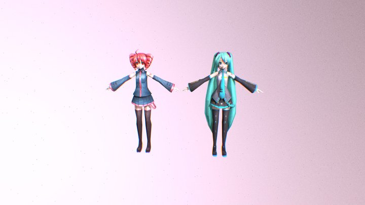 Vocaloid Official - Miku And Teto Models 3D Model
