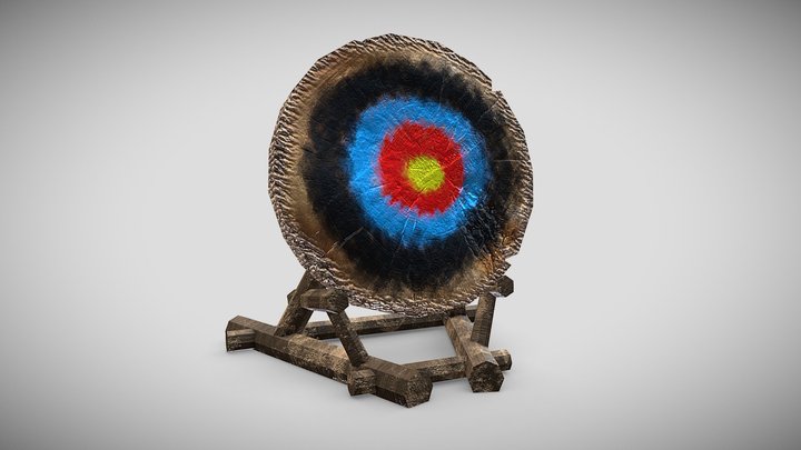 Medieval Archery Target 3D Model