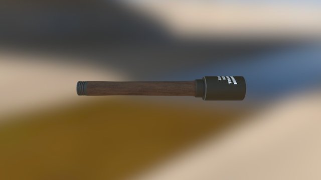 World War 2 German Stick Grenade 3D Model