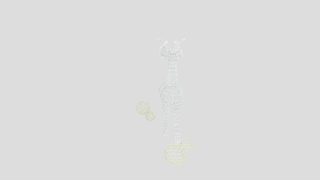 Luminous Wireframe Reindeer