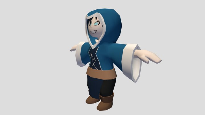 Witch Hooded 3D Model