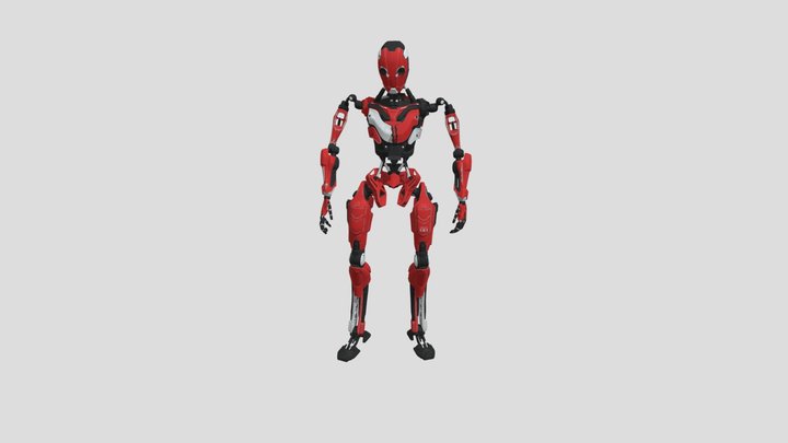 Red Robot 3D Model