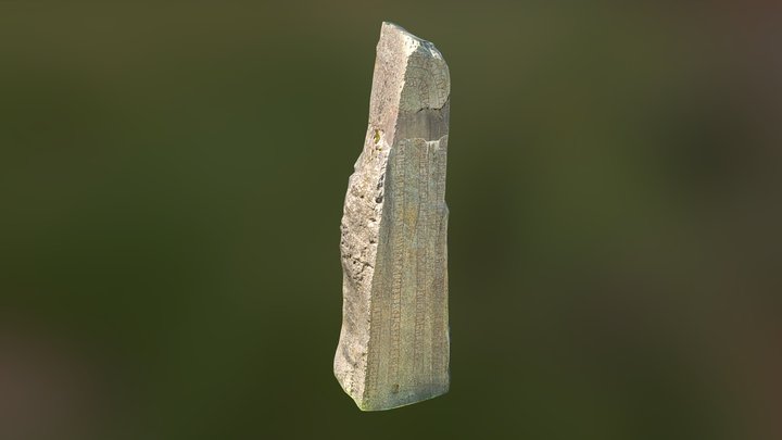 Low Poly Runestone U323 3D Model