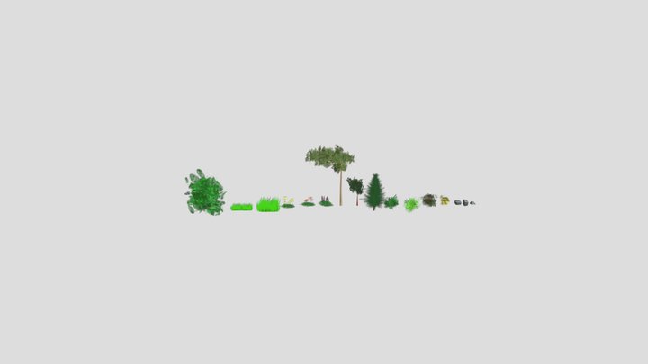 Cosas de un bosque. Arboles, arbustos, etc.