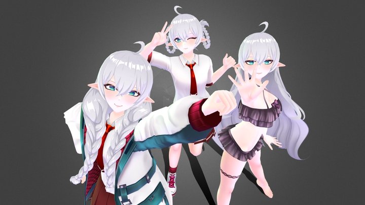 Chtholly Outfits 3D Model