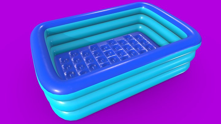 Large Inflatable Swimming Pool Low-poly 3D Model