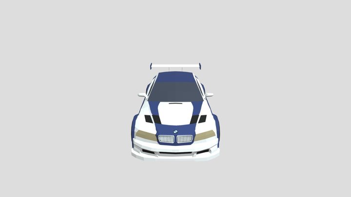 Low Poly BMW M3-GTR 3D Model