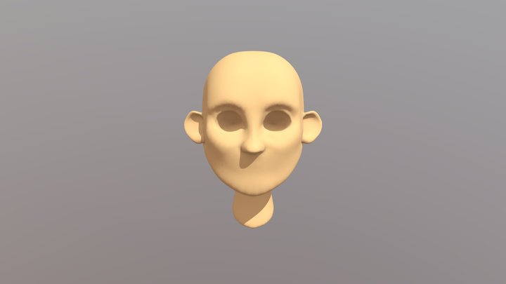 Stylized Base Head 3D Model