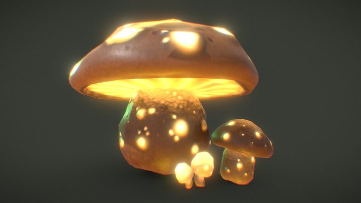 Toon fantasy moshrooms – Modello 3D gratuito STL