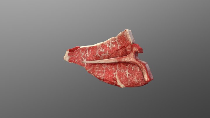 Meat raw Rib  game ready model