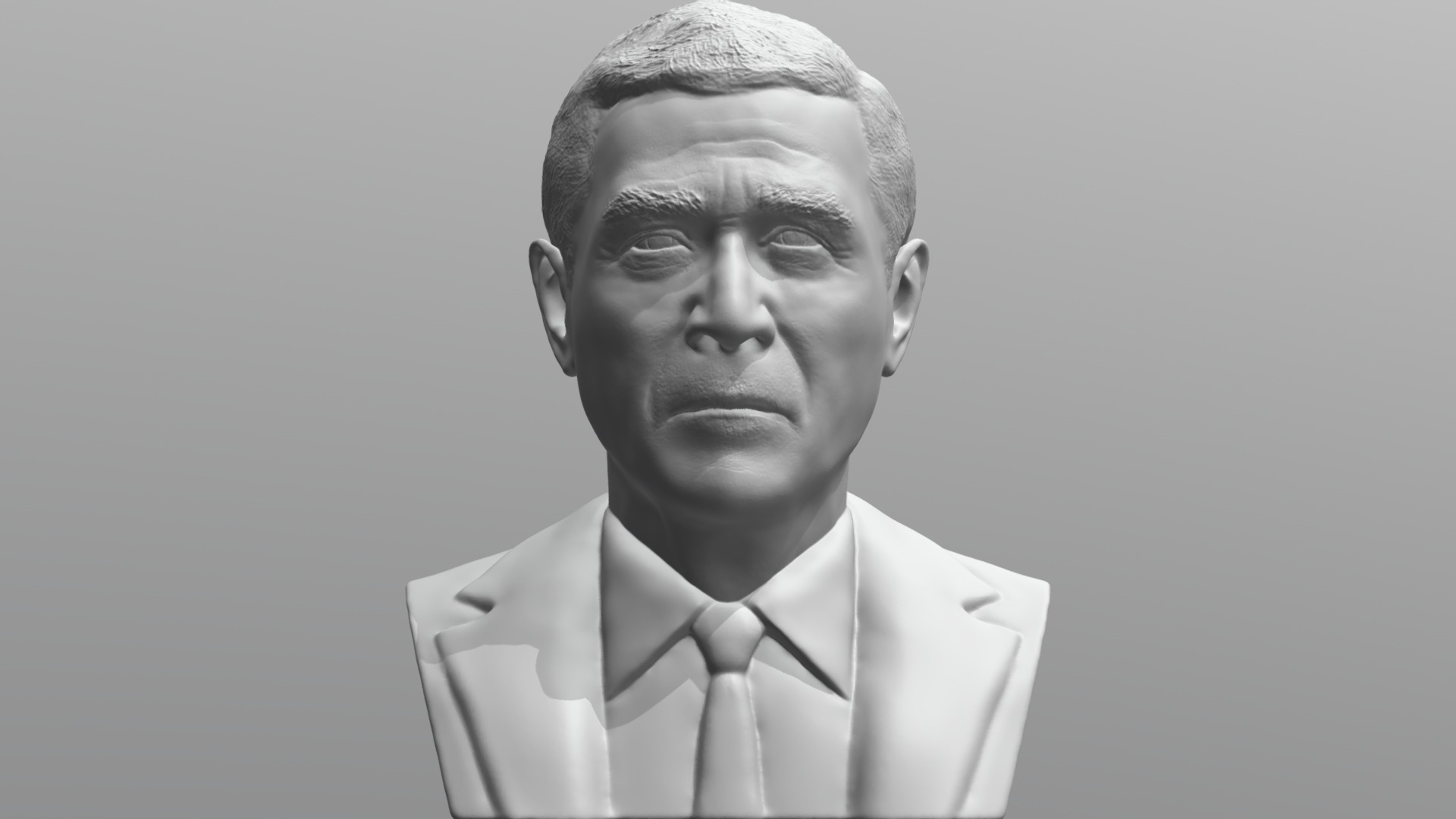 3D model George Bush bust for 3D printing - This is a 3D model of the George Bush bust for 3D printing. The 3D model is about a man in a suit.