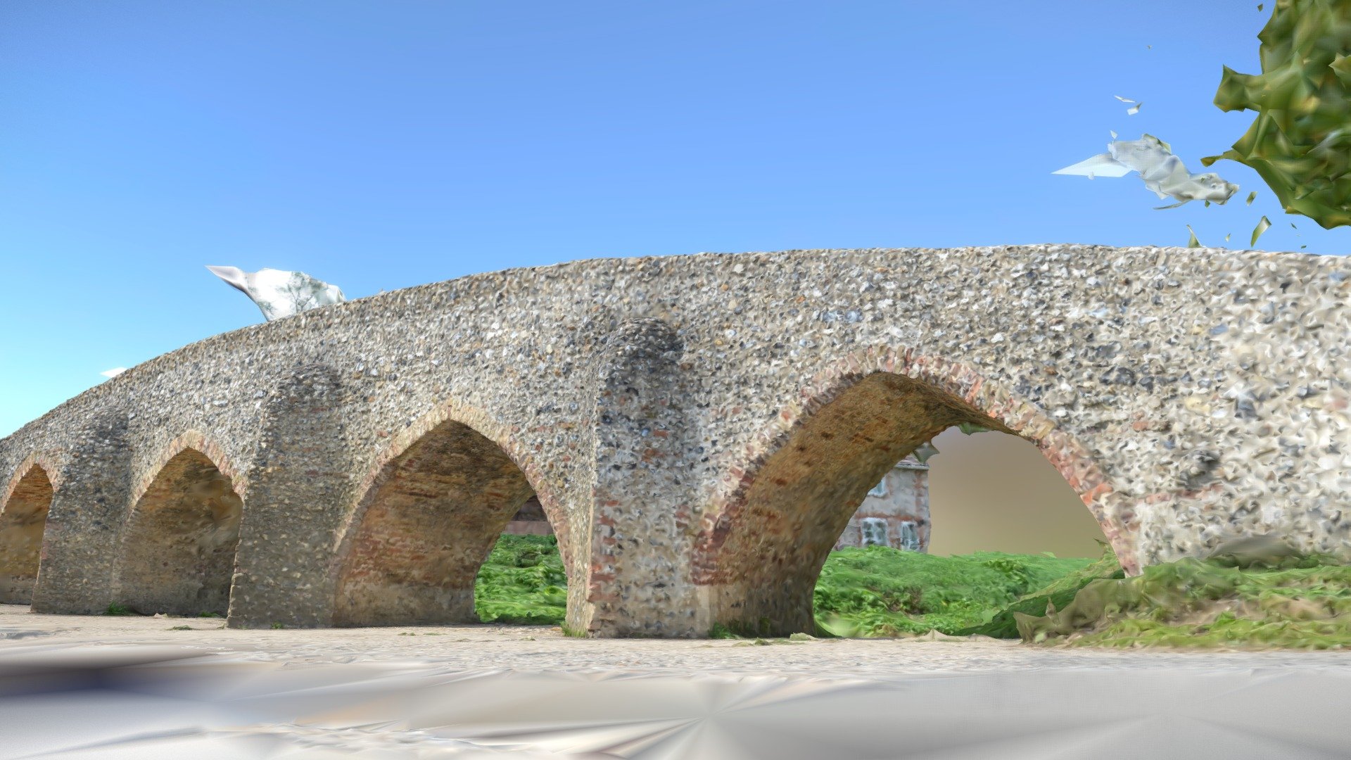 Moulton Packhorse Bridge, Suffolk, UK
