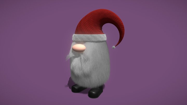 Hairy Santa 3D Model