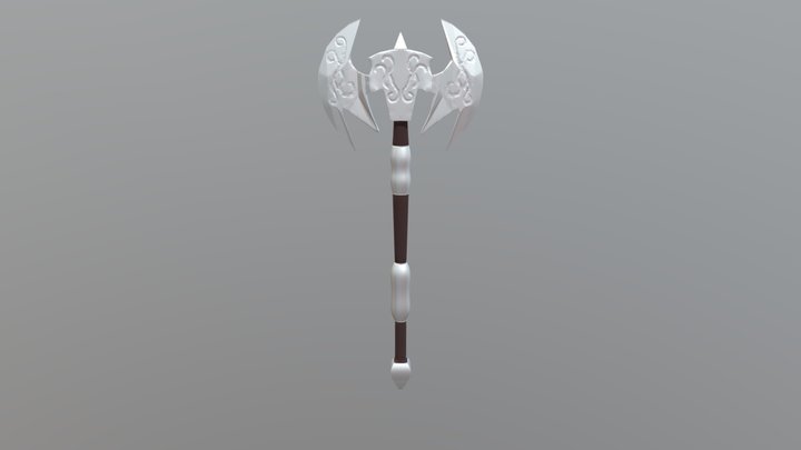 Low Poly D&D Style Greataxe 3D Model
