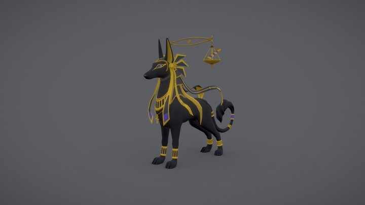 Coursework - Anubis v.2 (without lineart) 3D Model