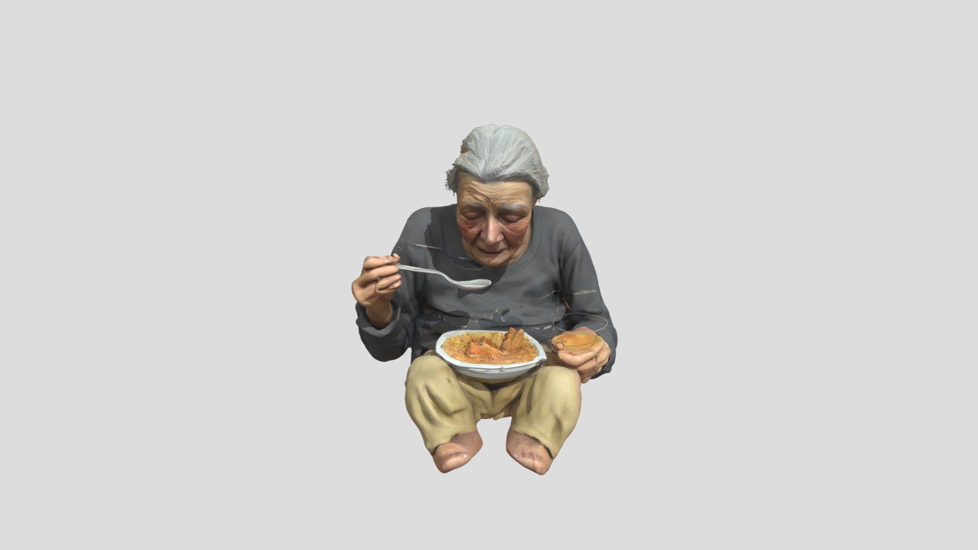 Old women eating - 3D model by janitafelicia.stu [723e8fe] - Sketchfab