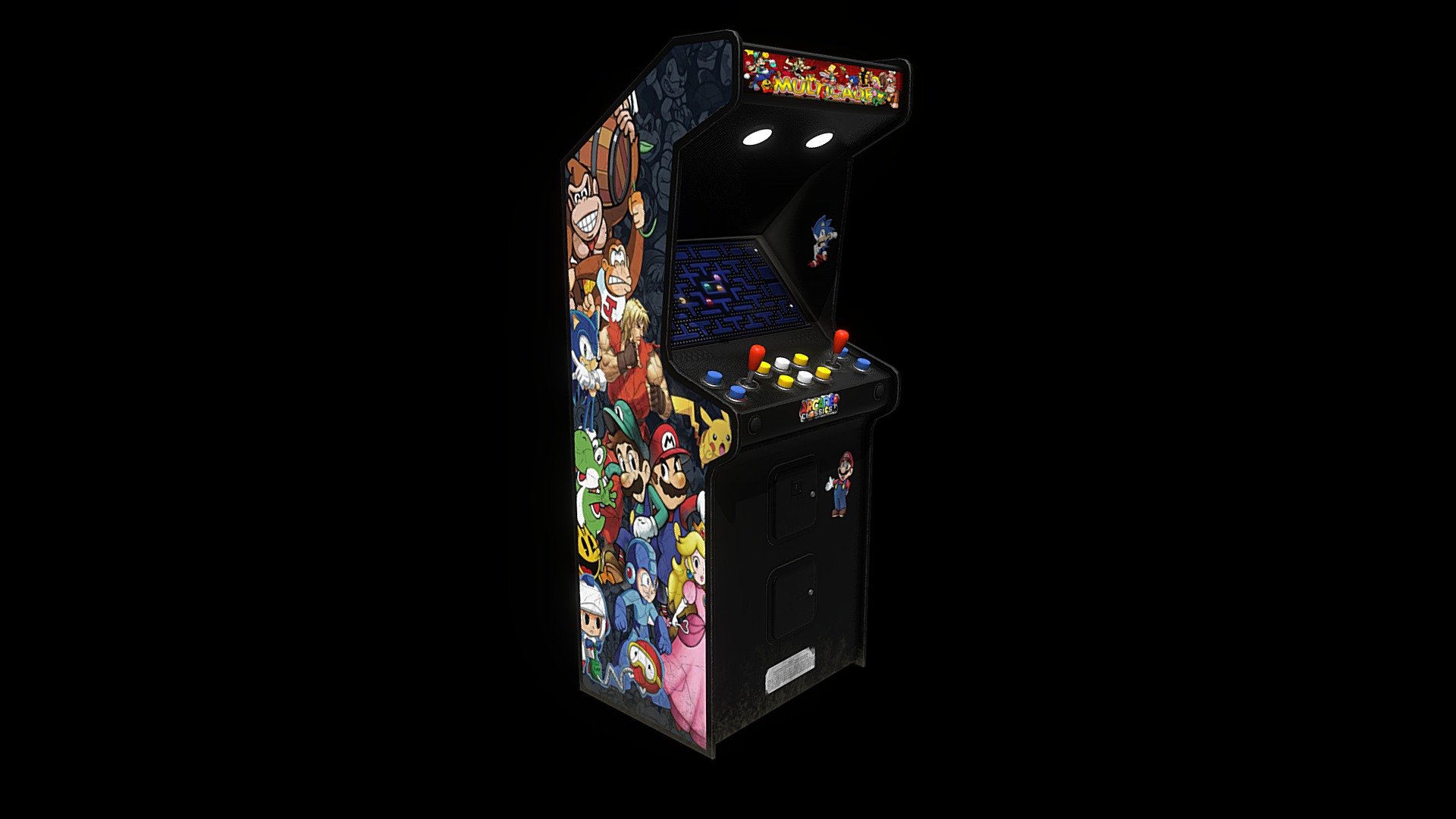 Retro Arcade Game Machine - 3D model by S4Vvy [723ec9d] - Sketchfab