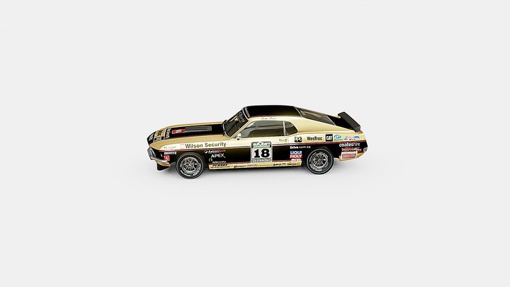 Ford Mustang John Bowe 1969 | www.vecarz.com – Kostenloses 3D-Modell STL