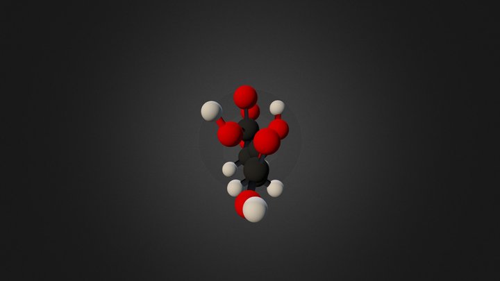 Citric Acid Molecule 3D Model